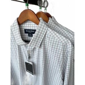 NEW MIZZEN + MAIN men's leeward long sleeve dress shirt in white